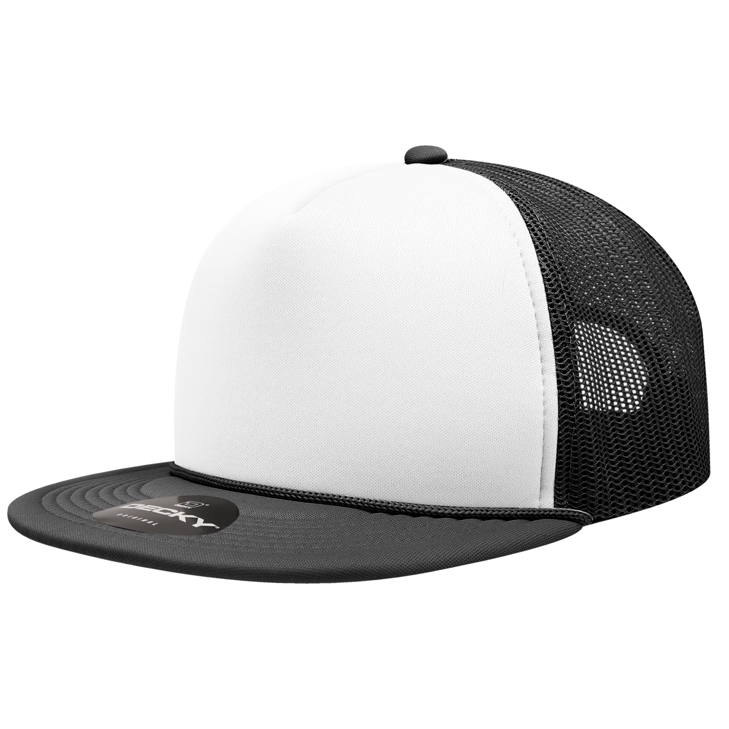 Decky 6026 Trucker Hat - Structured, Flat Brim