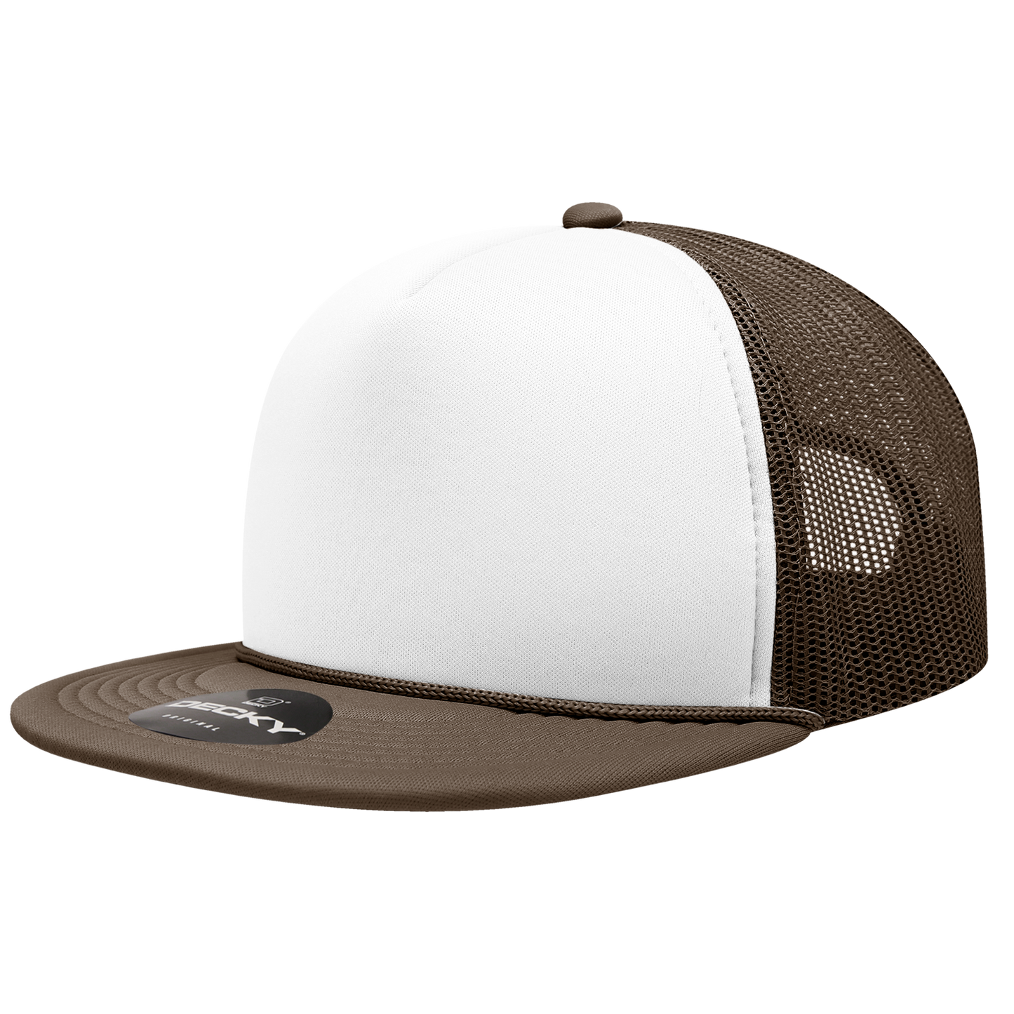 Decky 6026 Trucker Hat - Structured, Flat Brim
