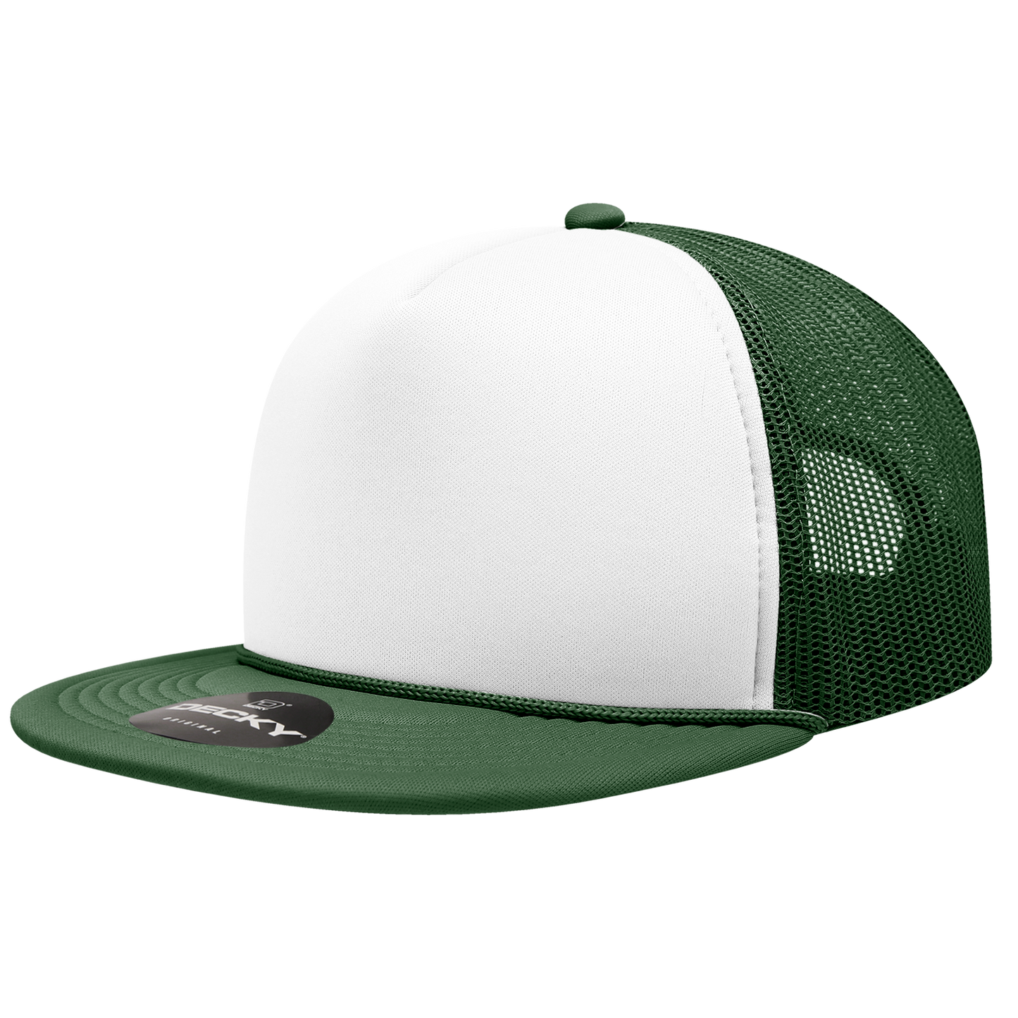 Decky 6026 Trucker Hat - Structured, Flat Brim