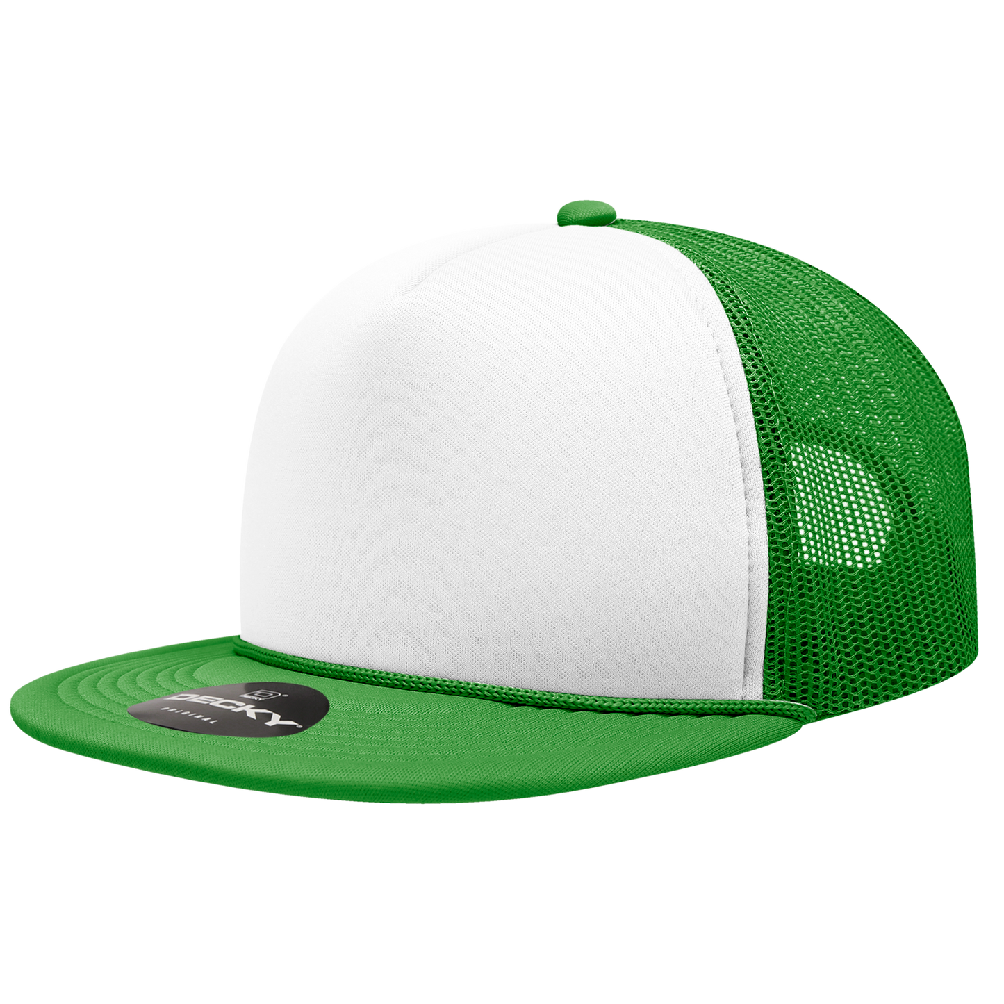 Decky 6026 Trucker Hat - Structured, Flat Brim