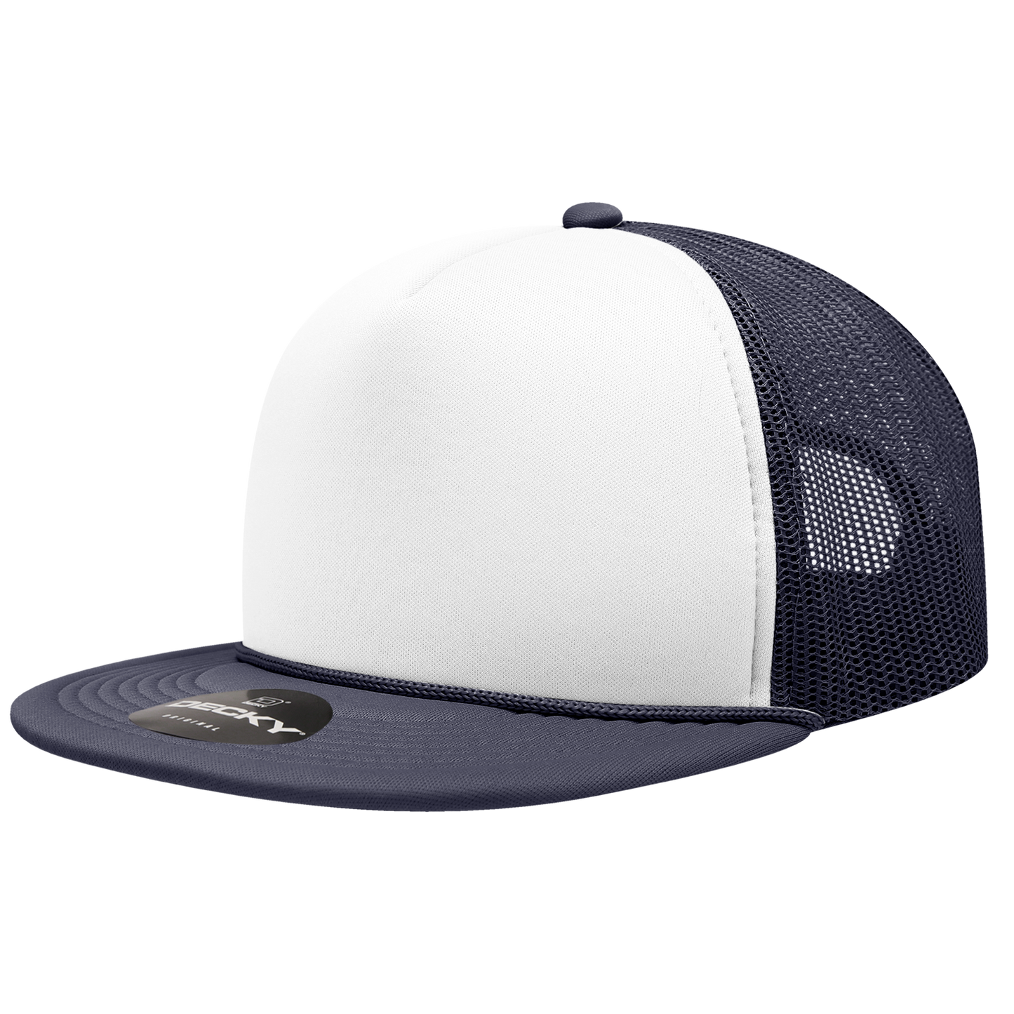 Decky 6026 Trucker Hat - Structured, Flat Brim