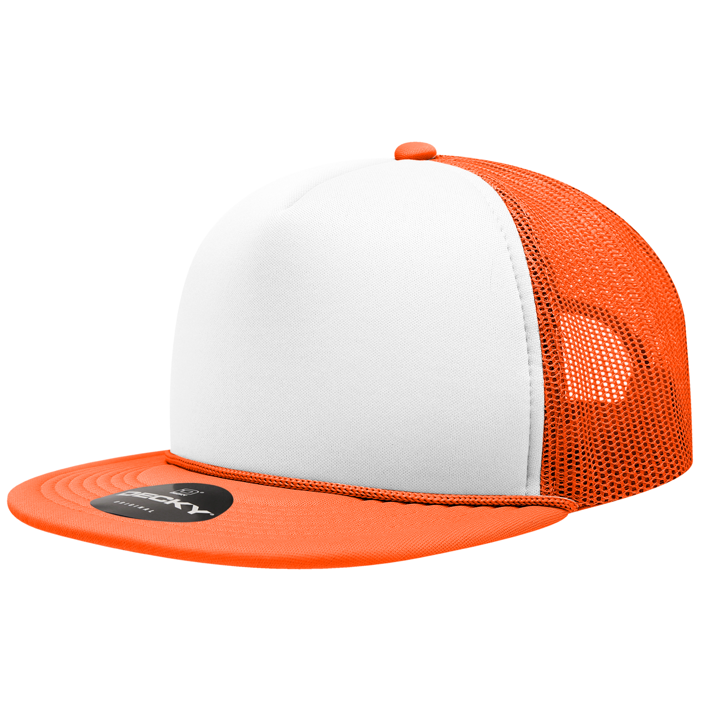 Decky 6026 Trucker Hat - Structured, Flat Brim