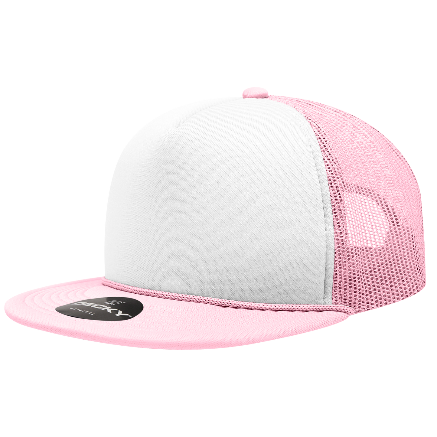 Decky 6026 Trucker Hat - Structured, Flat Brim