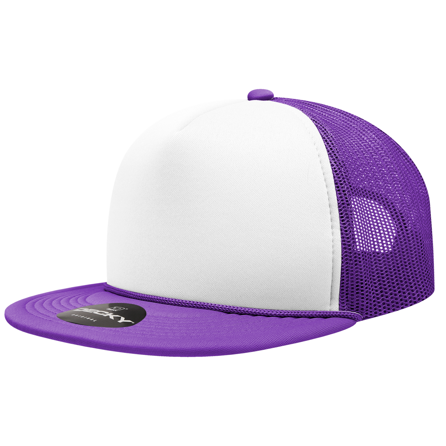 Decky 6026 Trucker Hat - Structured, Flat Brim