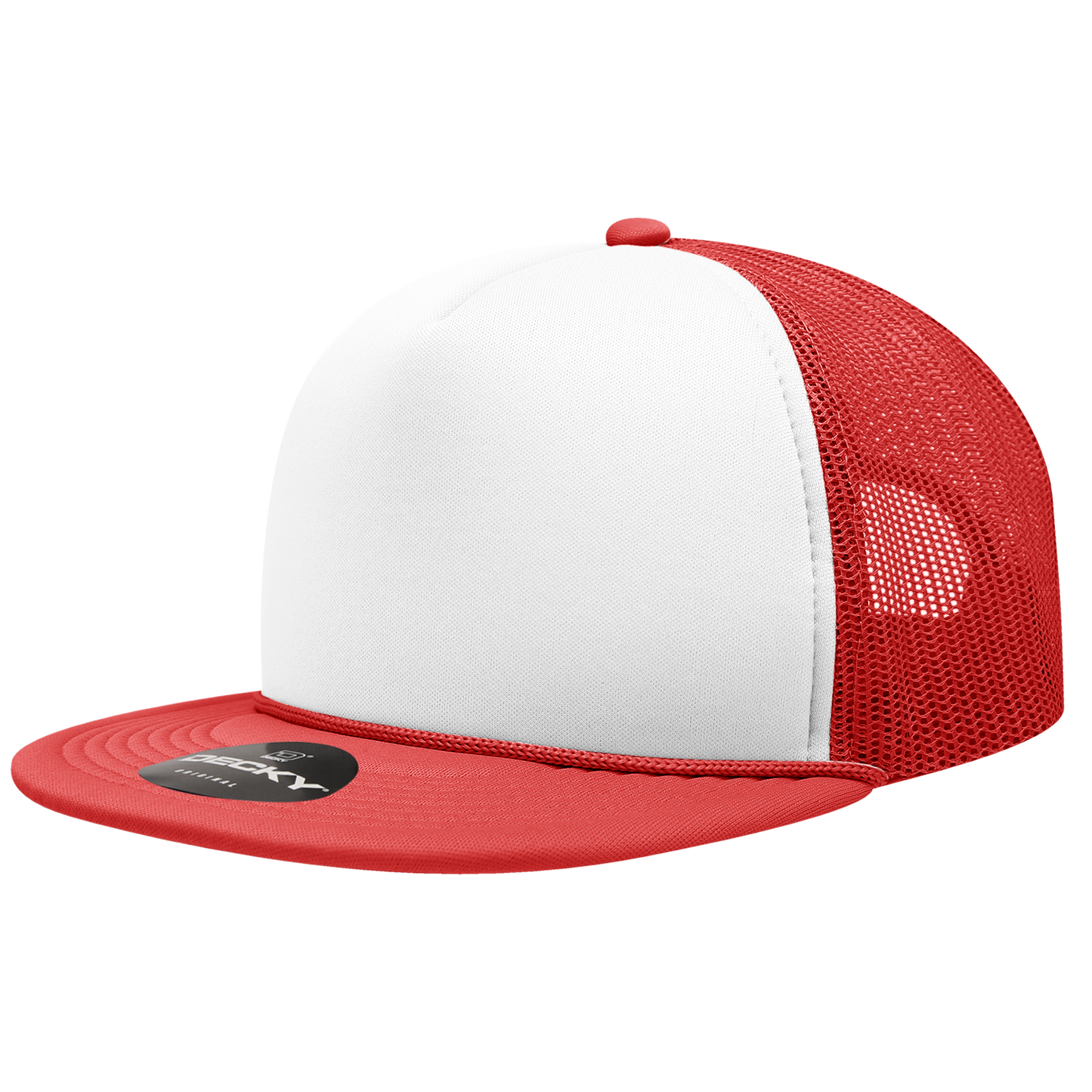 Decky 6026 Trucker Hat - Structured, Flat Brim