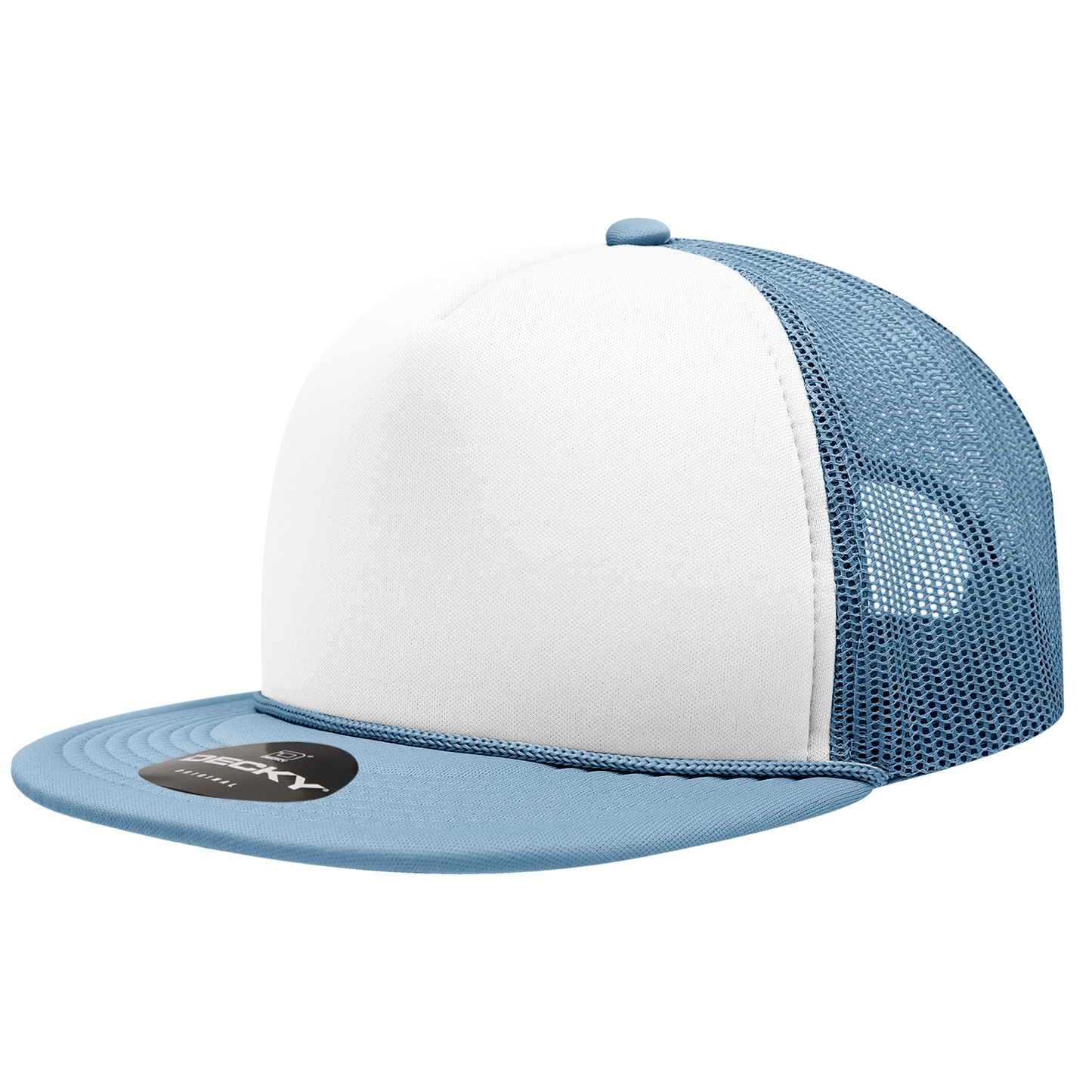 Decky 6026 Trucker Hat - Structured, Flat Brim