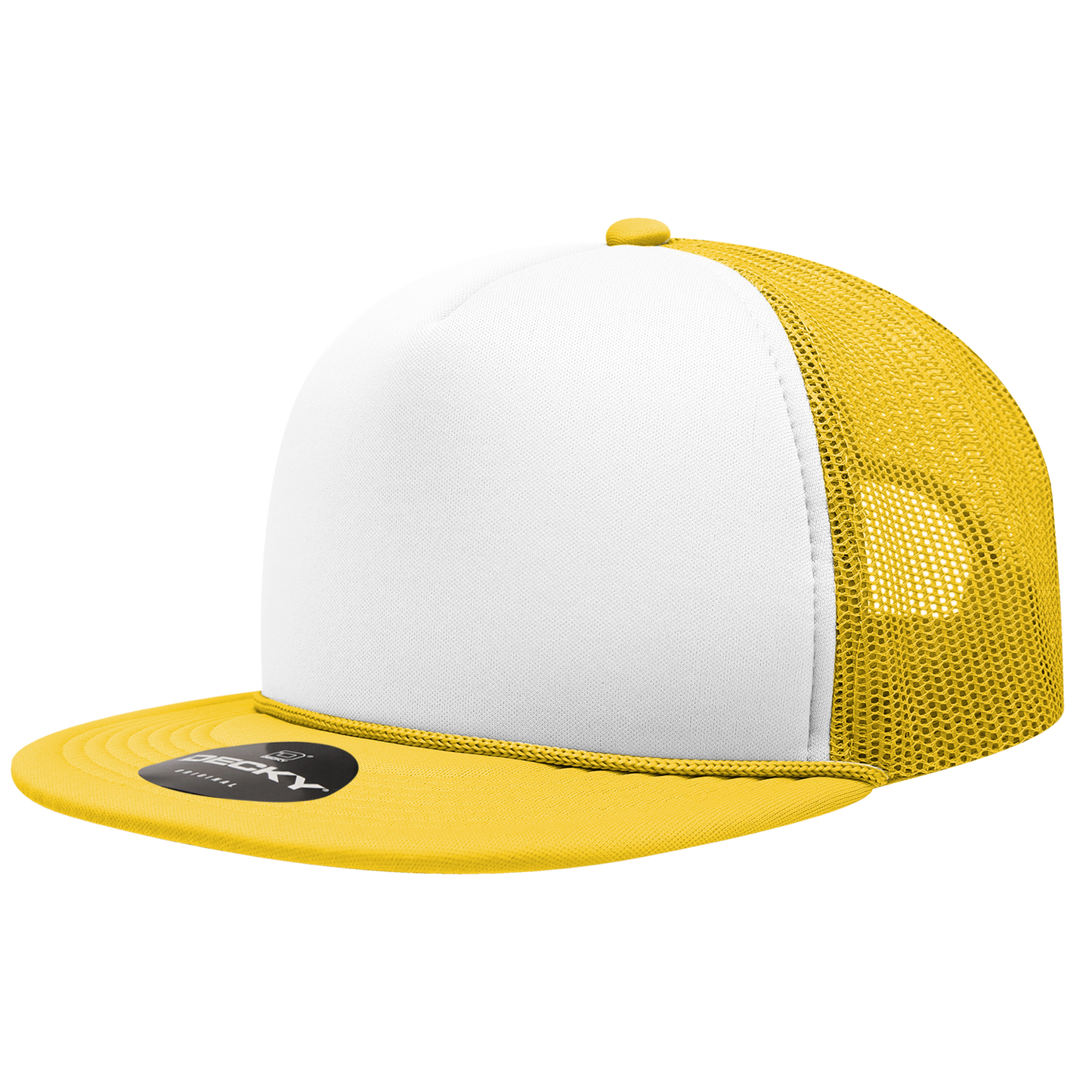 Decky 6026 Trucker Hat - Structured, Flat Brim
