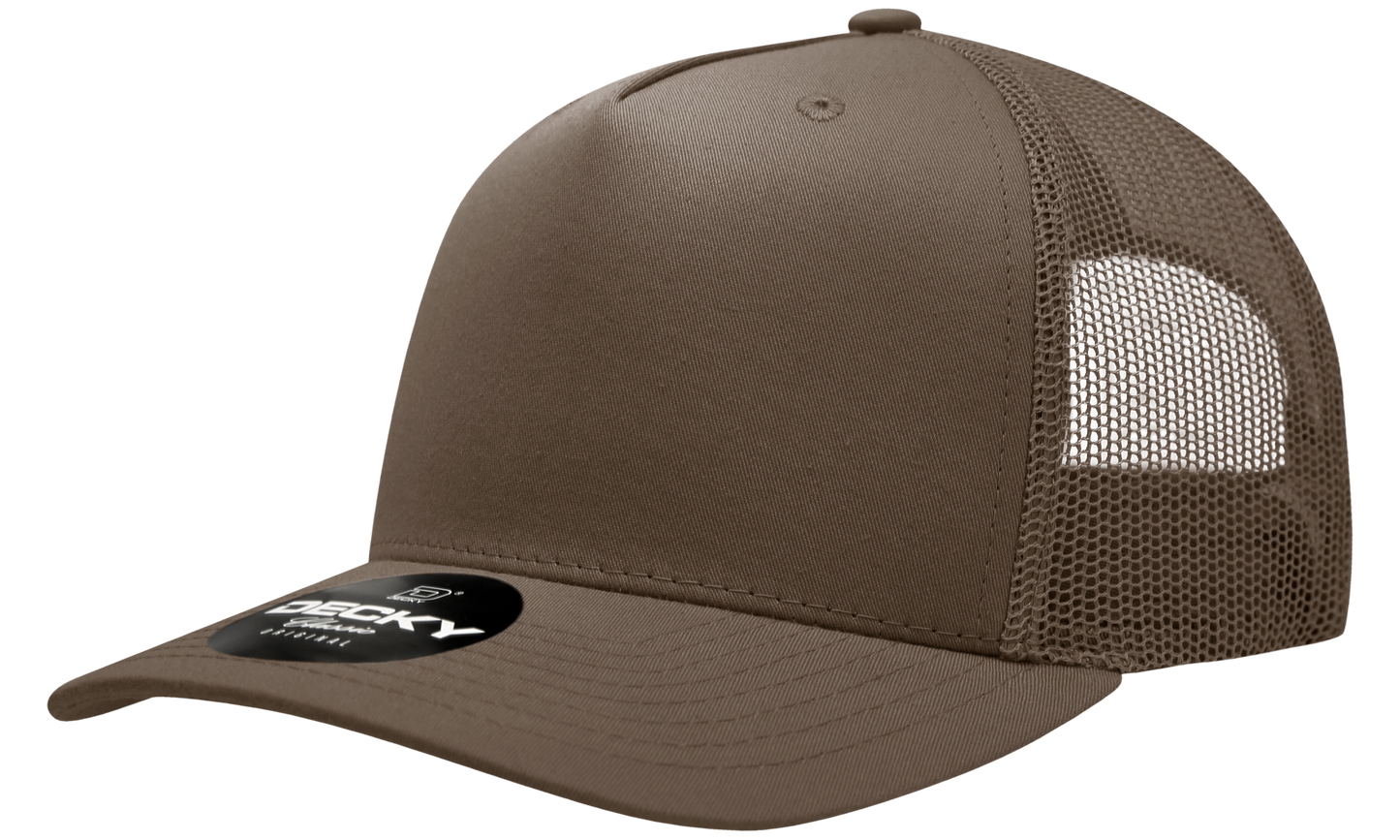 Decky 6030 Trucker Hat - 100% Polyester, Structured