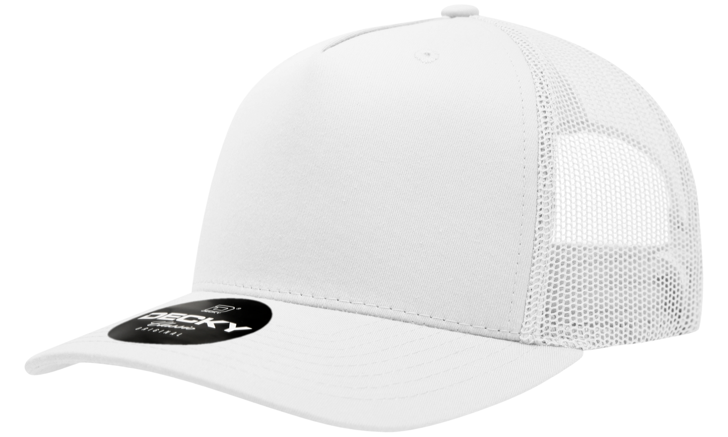 Decky 6030 Trucker Hat - 100% Polyester, Structured