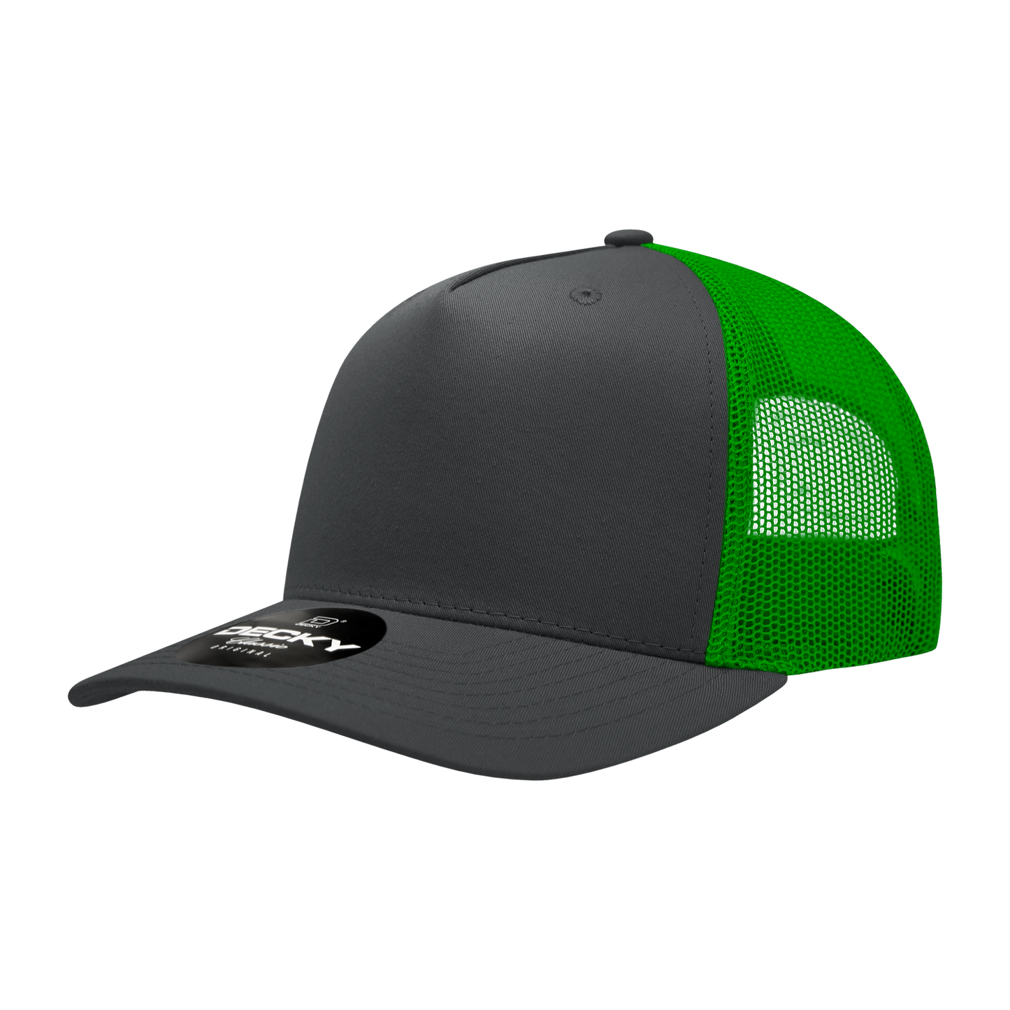 Decky 6030 Trucker Hat - 100% Polyester, Structured