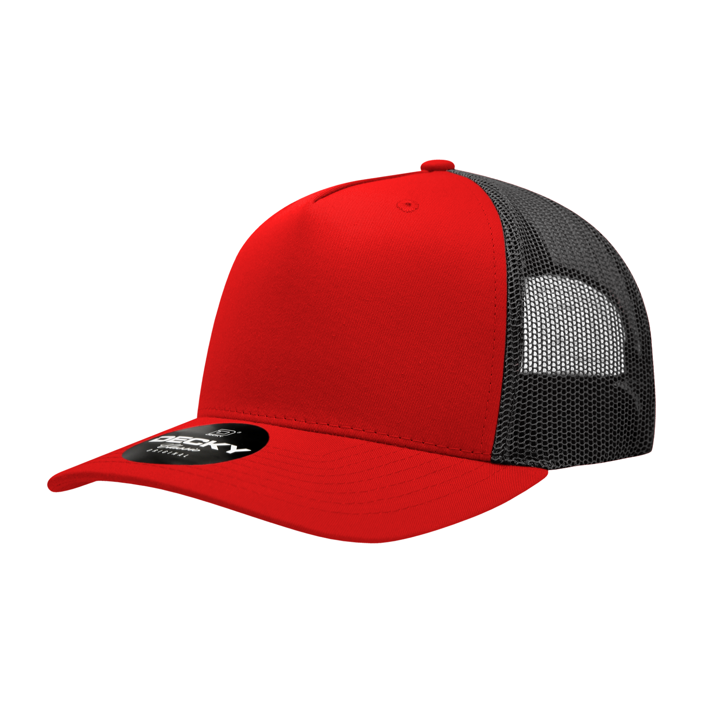 Decky 5 Panel Mid Profile Structured Cotton Blend Trucker