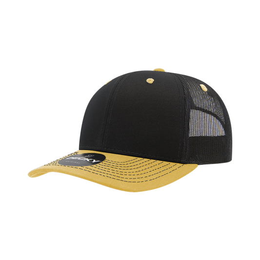 Decky 6031 Trucker Hat - Structured, Curved Brim