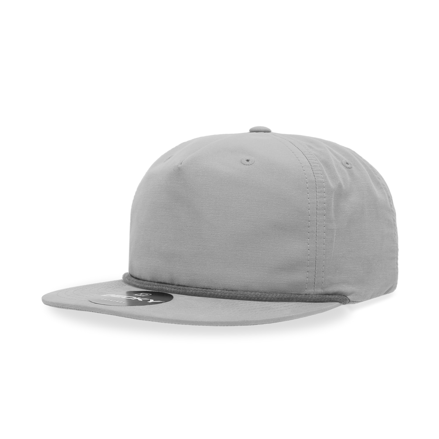 Decky 5 Panel High Profile Relaxed Cotton Blend Rope Hat