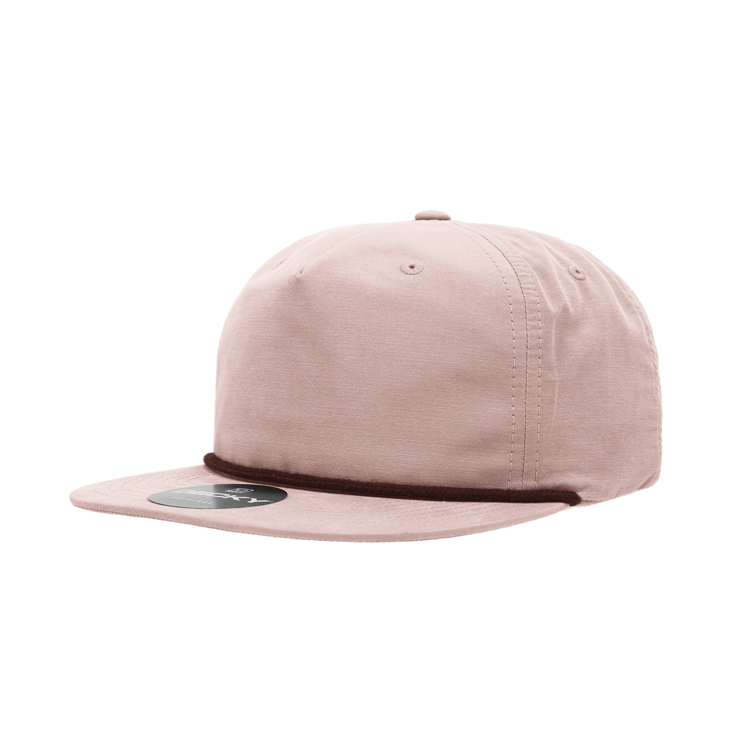 Decky 5 Panel High Profile Relaxed Cotton Blend Rope Hat