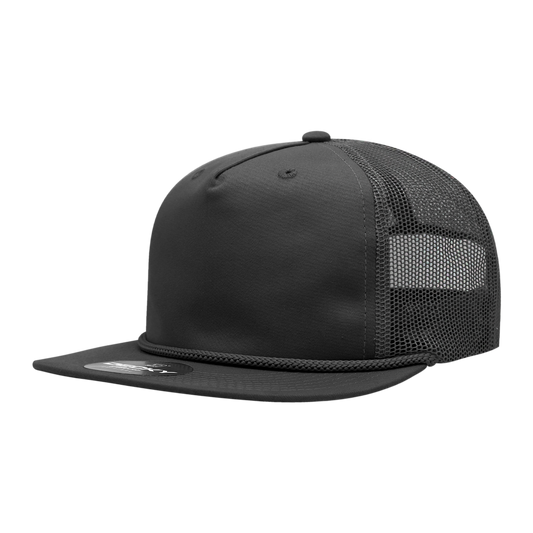 Decky 6041 Trucker Hat - Structured, Flat Brim