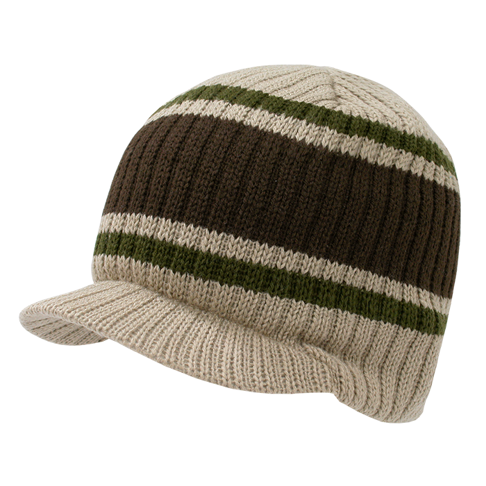 Decky 620 Beanie Hat - 100% Acrylic, Curved Brim