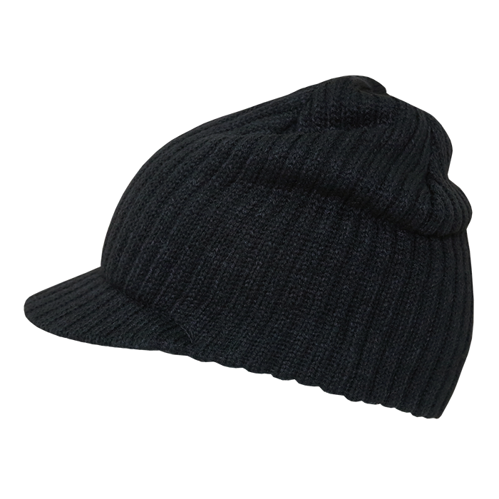 Decky 621 Beanie Hat - 100% Acrylic, Curved Brim