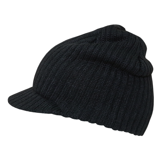 Decky 621 Beanie Hat - 100% Acrylic, Curved Brim