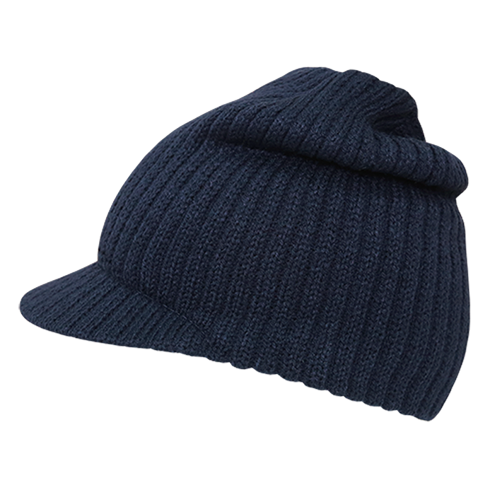 Decky 621 Beanie Hat - 100% Acrylic, Curved Brim