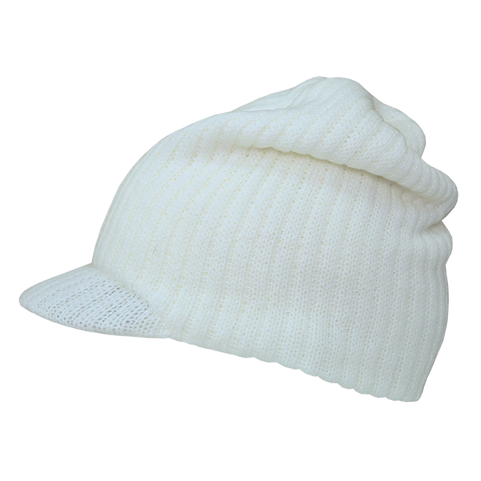 Decky 621 Beanie Hat - 100% Acrylic, Curved Brim