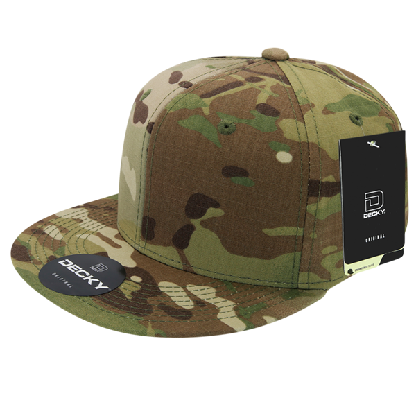 Decky 6302 Snapback Cap - Structured, Flat Brim