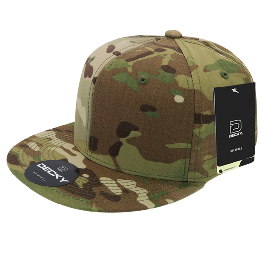 Decky 6302 Snapback Cap - Structured, Flat Brim