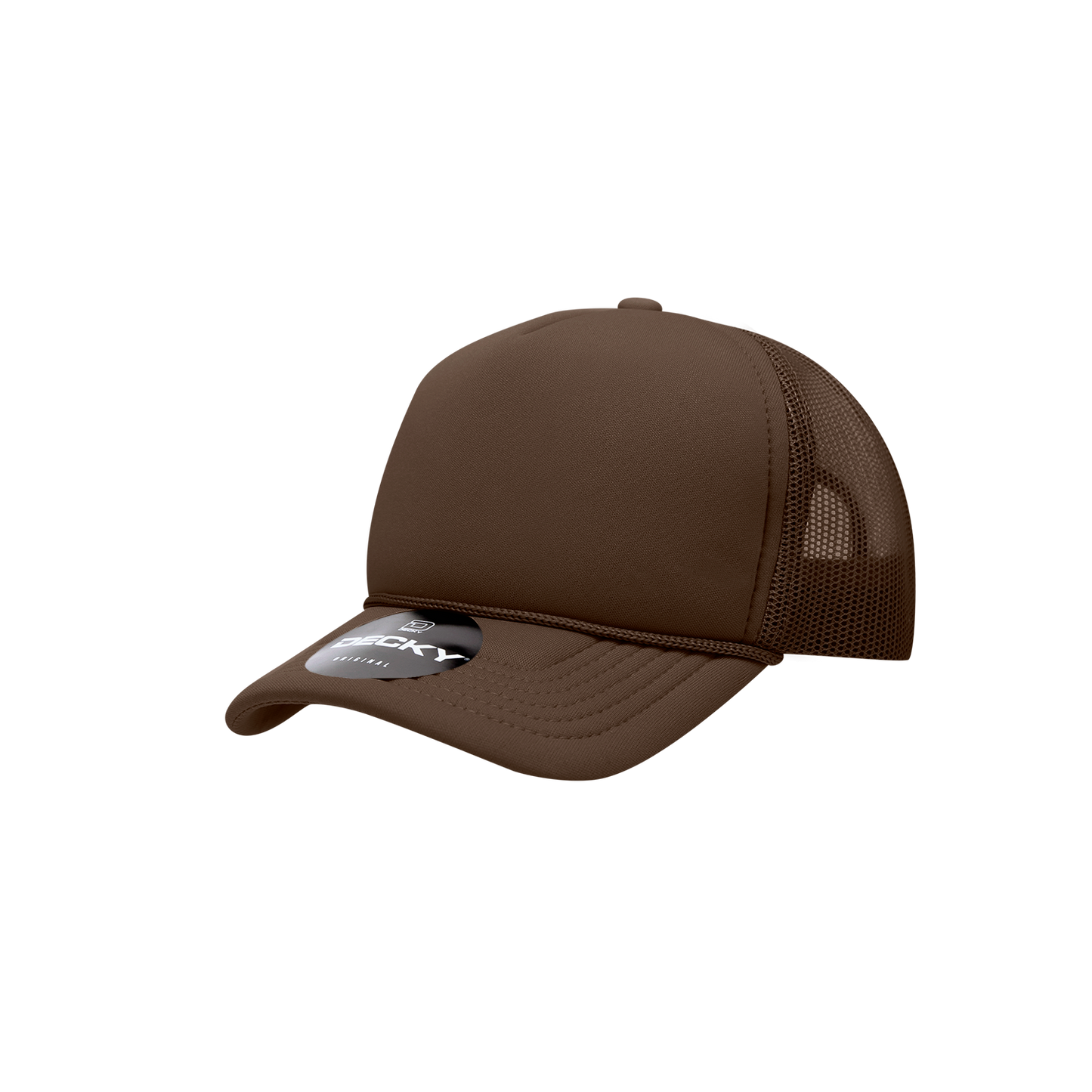 Decky 7010 Trucker Hat - Structured, Curved Brim