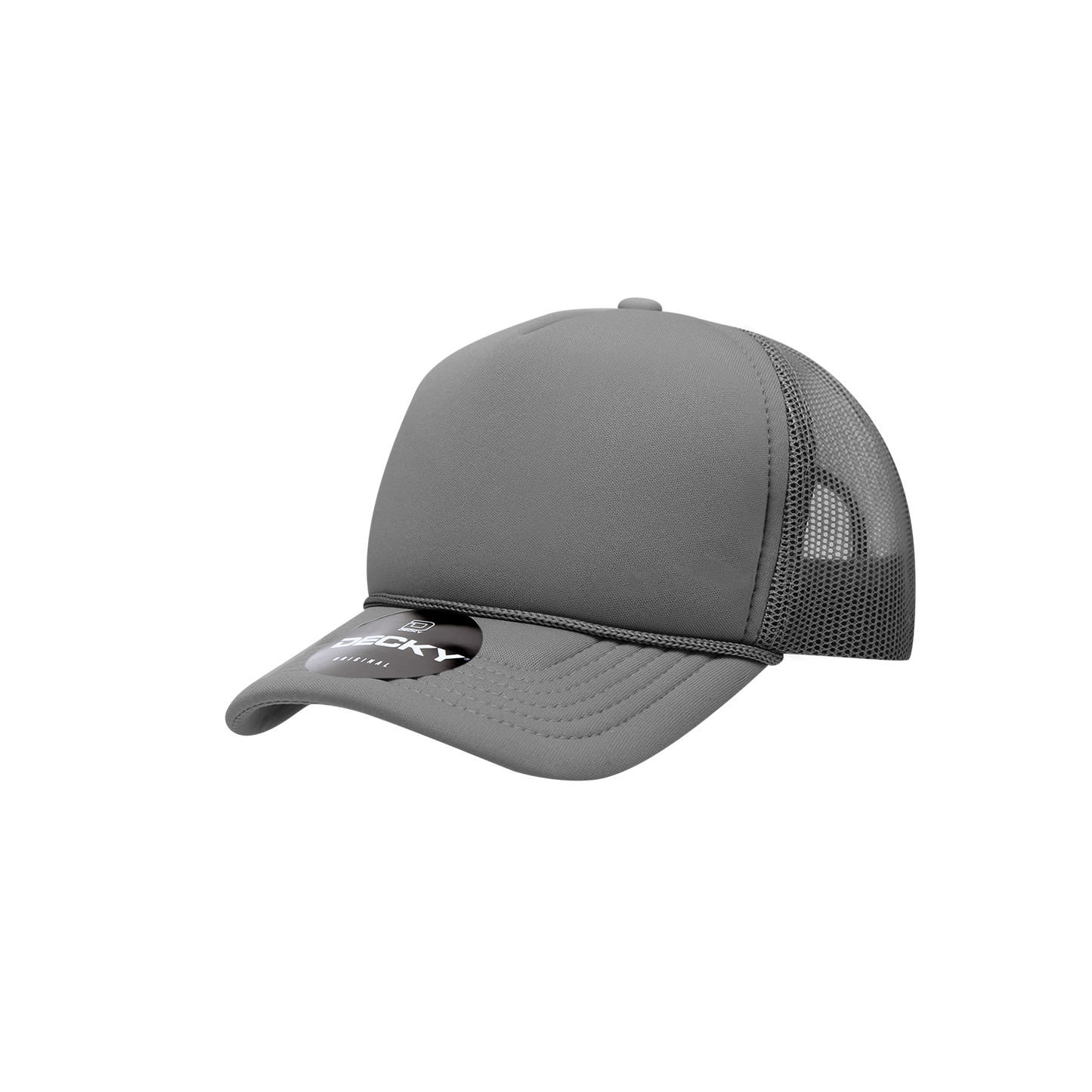 Decky 7010 Trucker Hat - Structured, Curved Brim