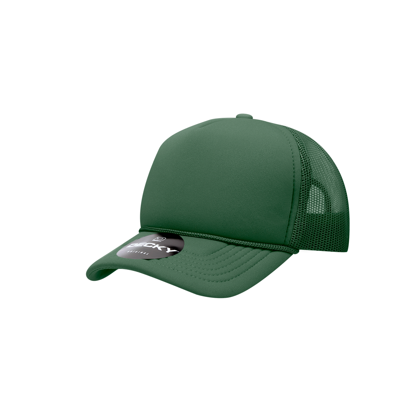 Decky 7010 Trucker Hat - Structured, Curved Brim