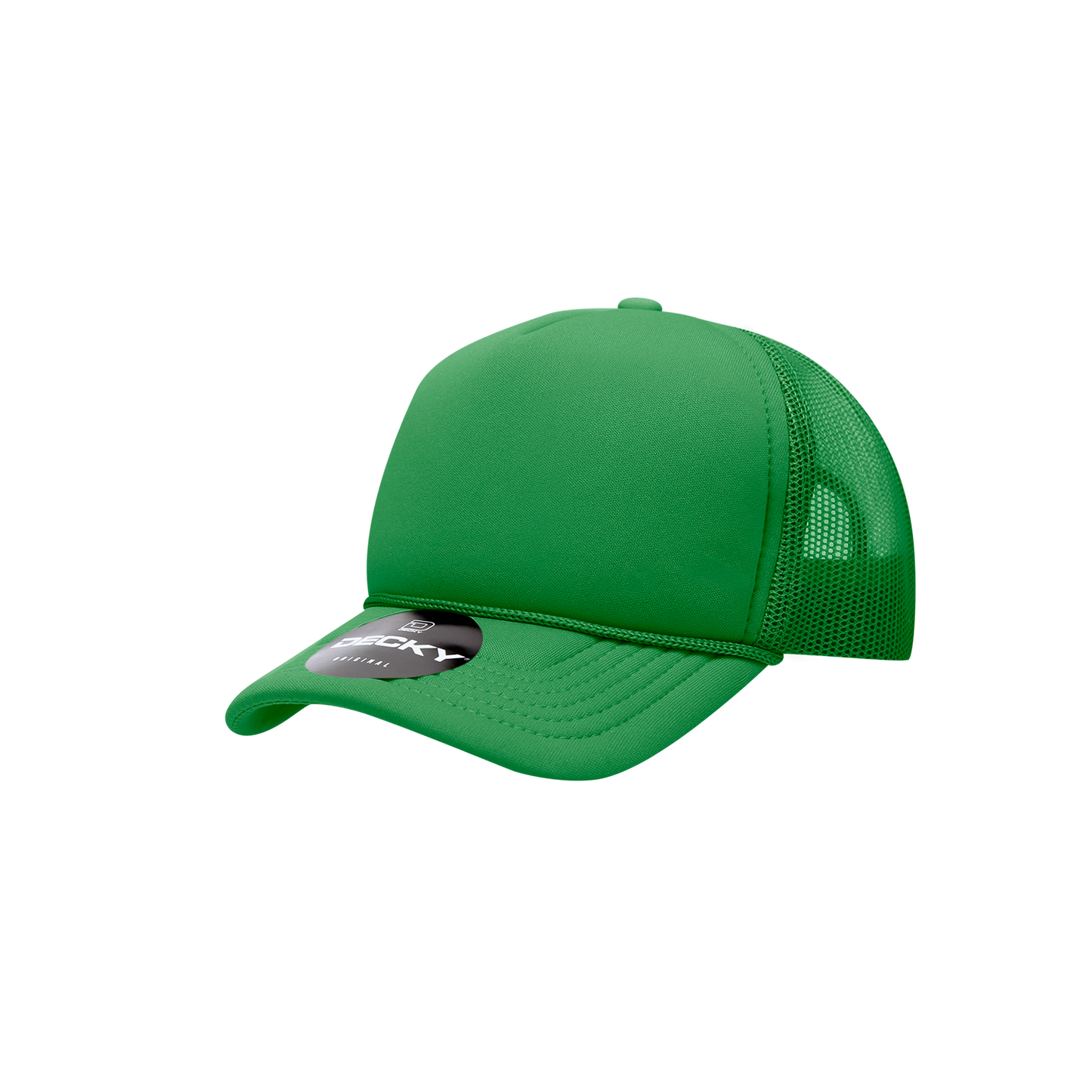 Decky 7010 Trucker Hat - Structured, Curved Brim