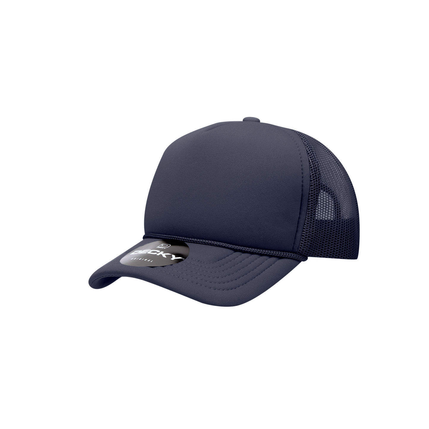 Decky 7010 Trucker Hat - Structured, Curved Brim