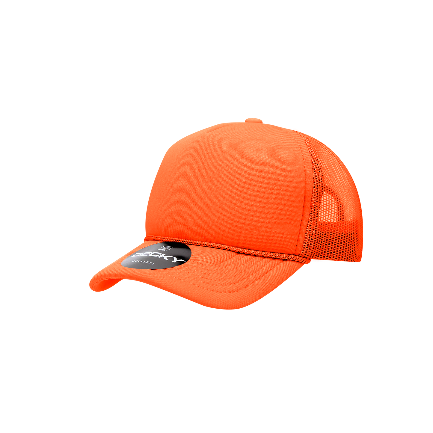Decky 7010 Trucker Hat - Structured, Curved Brim