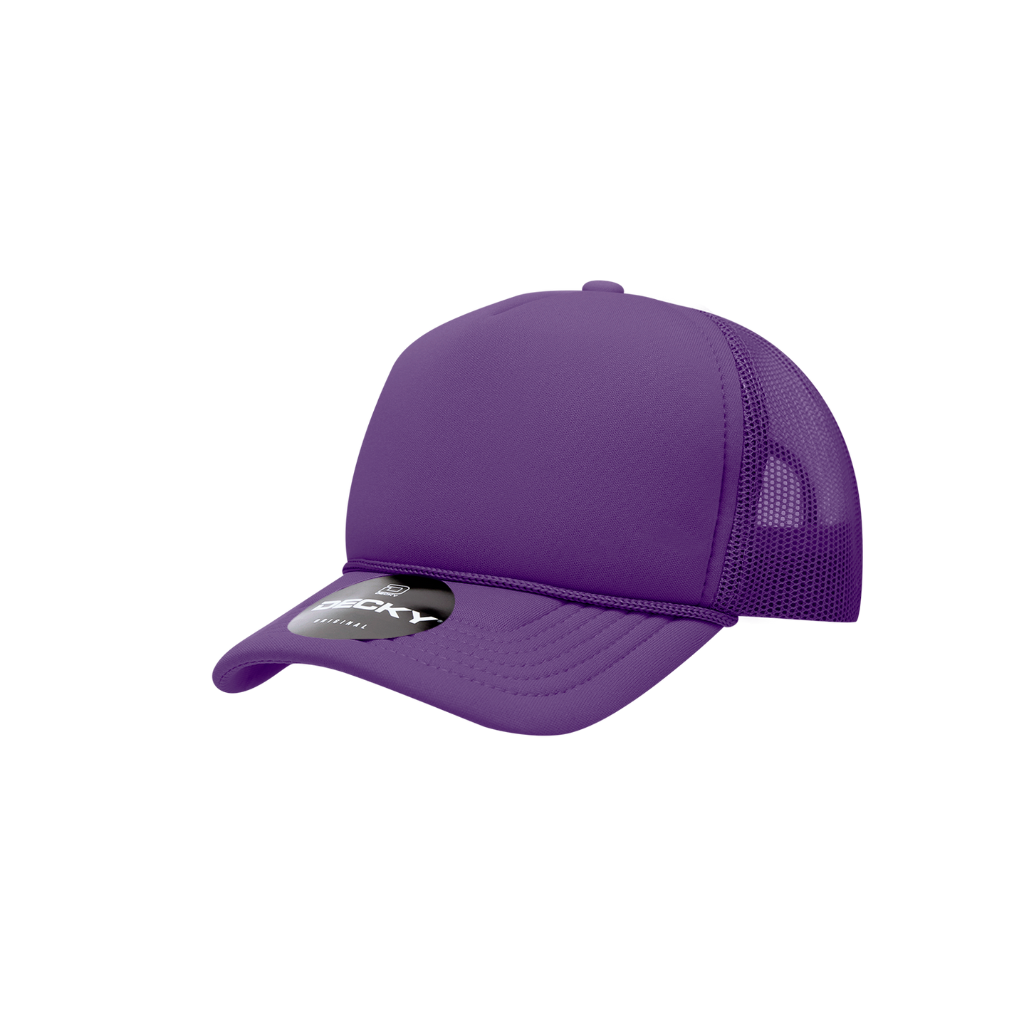 Decky 7010 Trucker Hat - Structured, Curved Brim