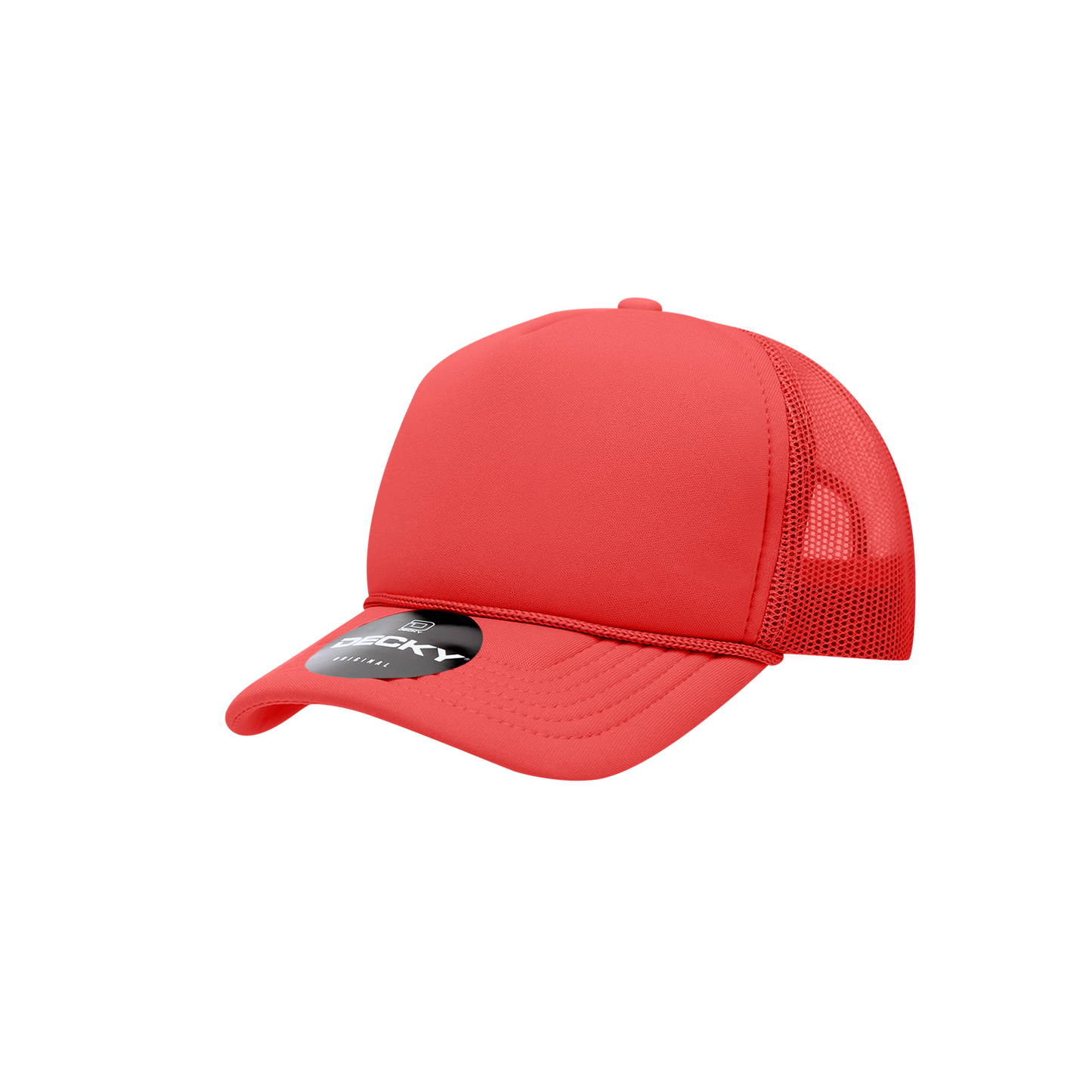 Decky 7010 Trucker Hat - Structured, Curved Brim