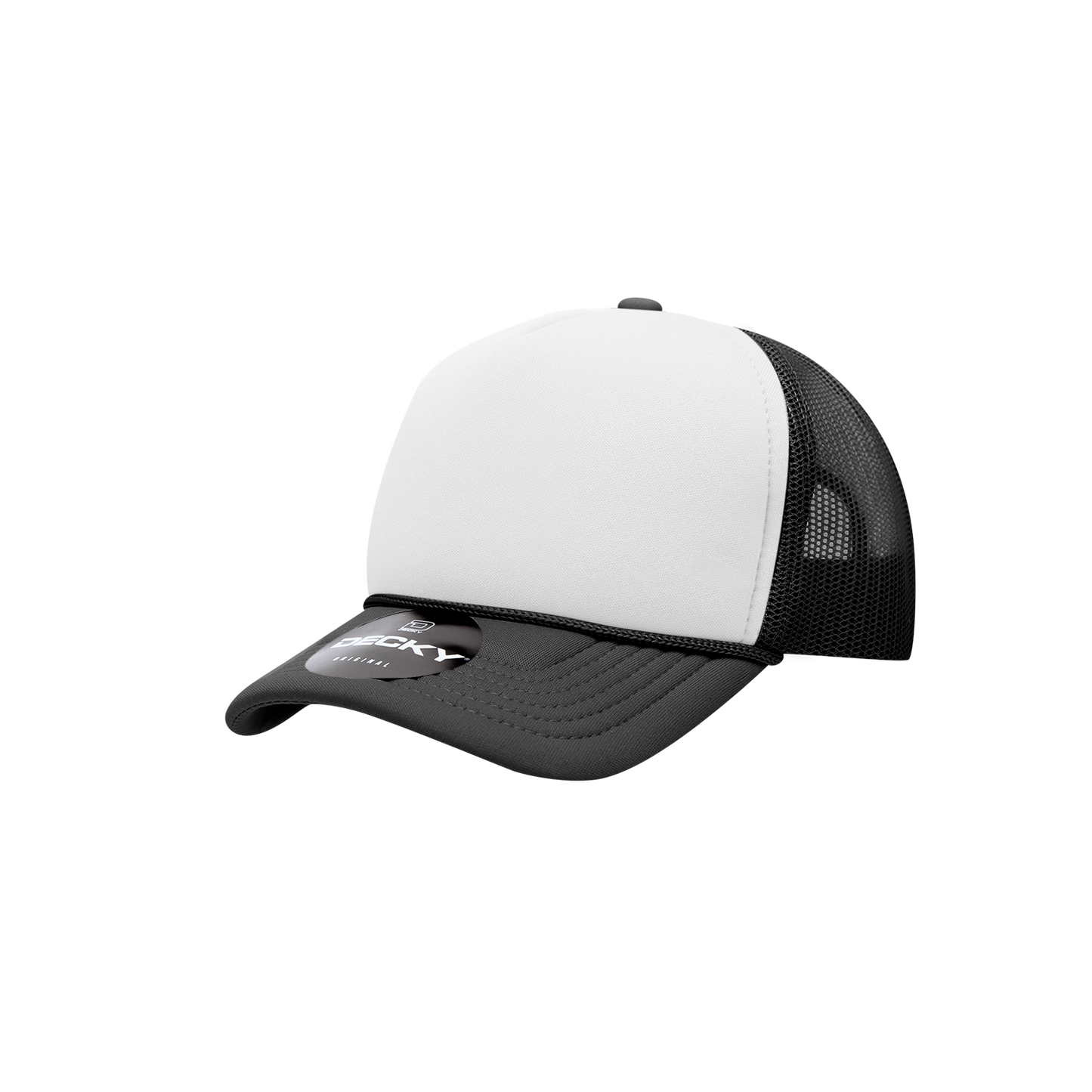 Decky 7010 Trucker Hat - Structured, Curved Brim