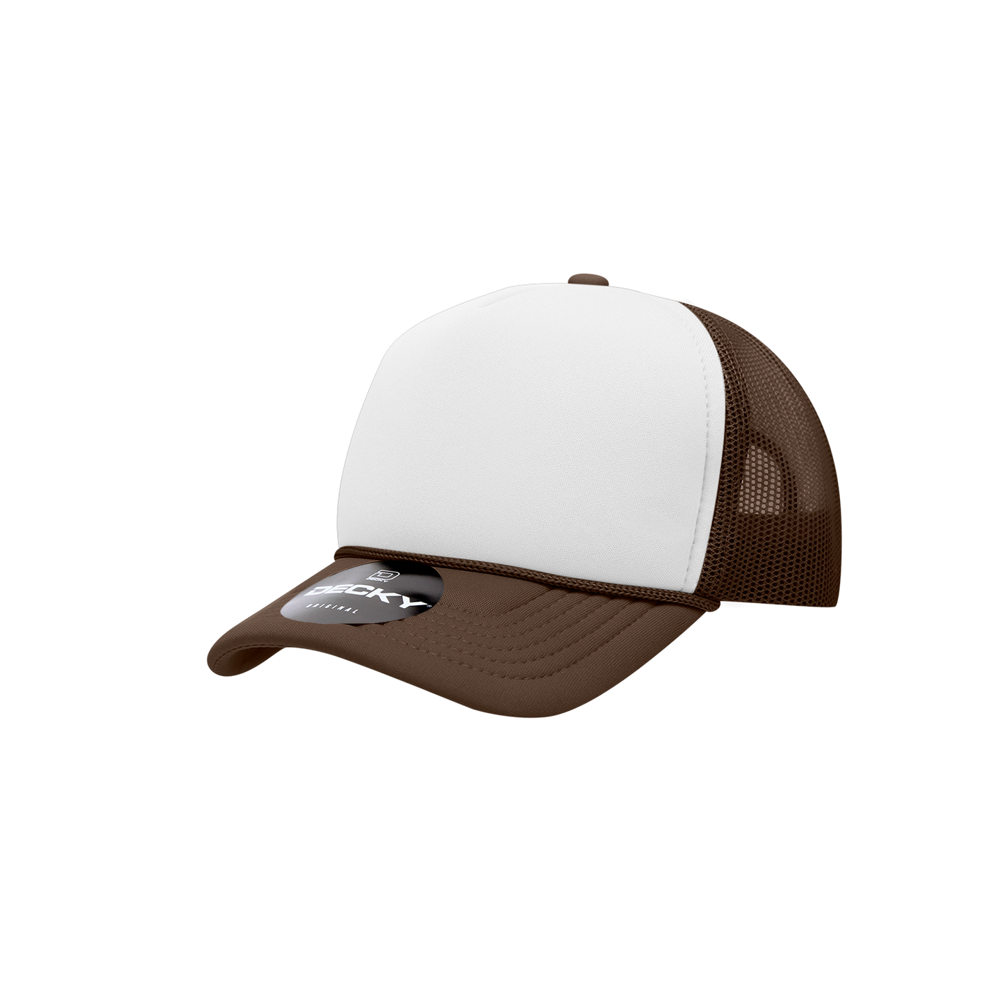 Decky 7010 Trucker Hat - Structured, Curved Brim