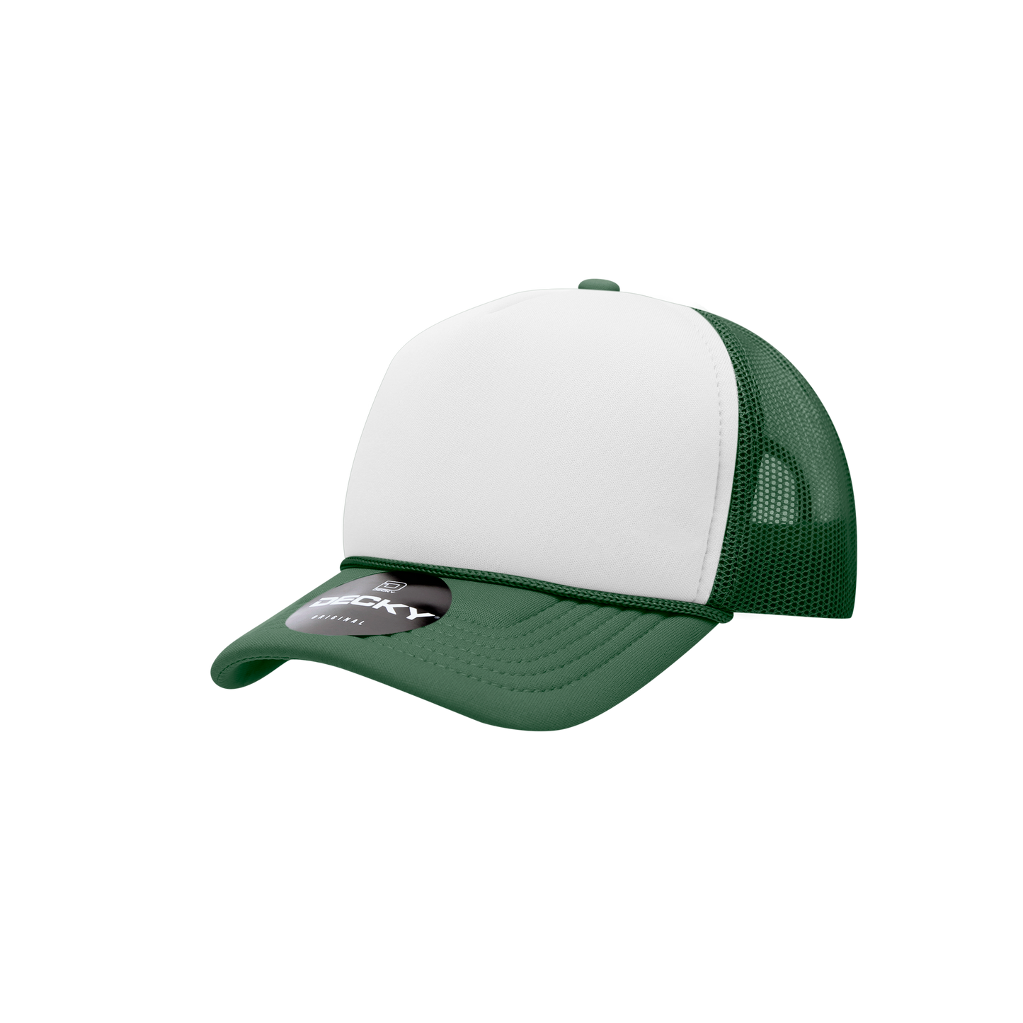 Decky 7010 Trucker Hat - Structured, Curved Brim