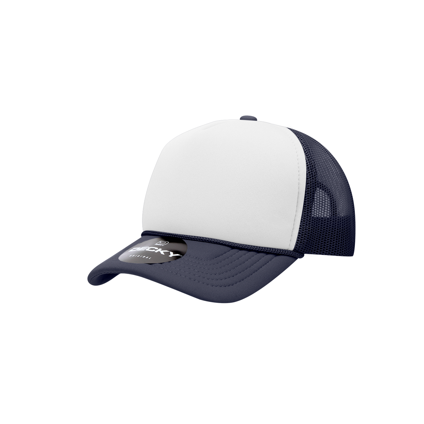 Decky 7010 Trucker Hat - Structured, Curved Brim