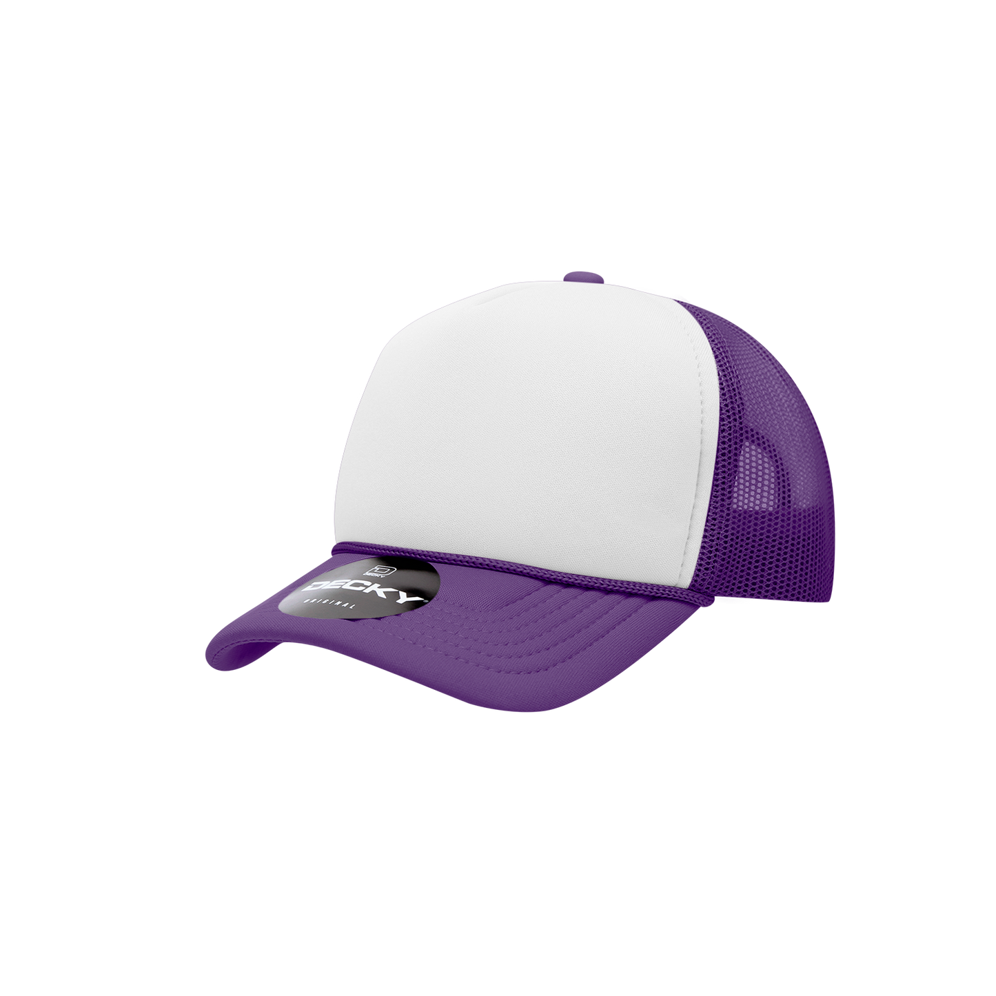 Decky 7010 Trucker Hat - Structured, Curved Brim