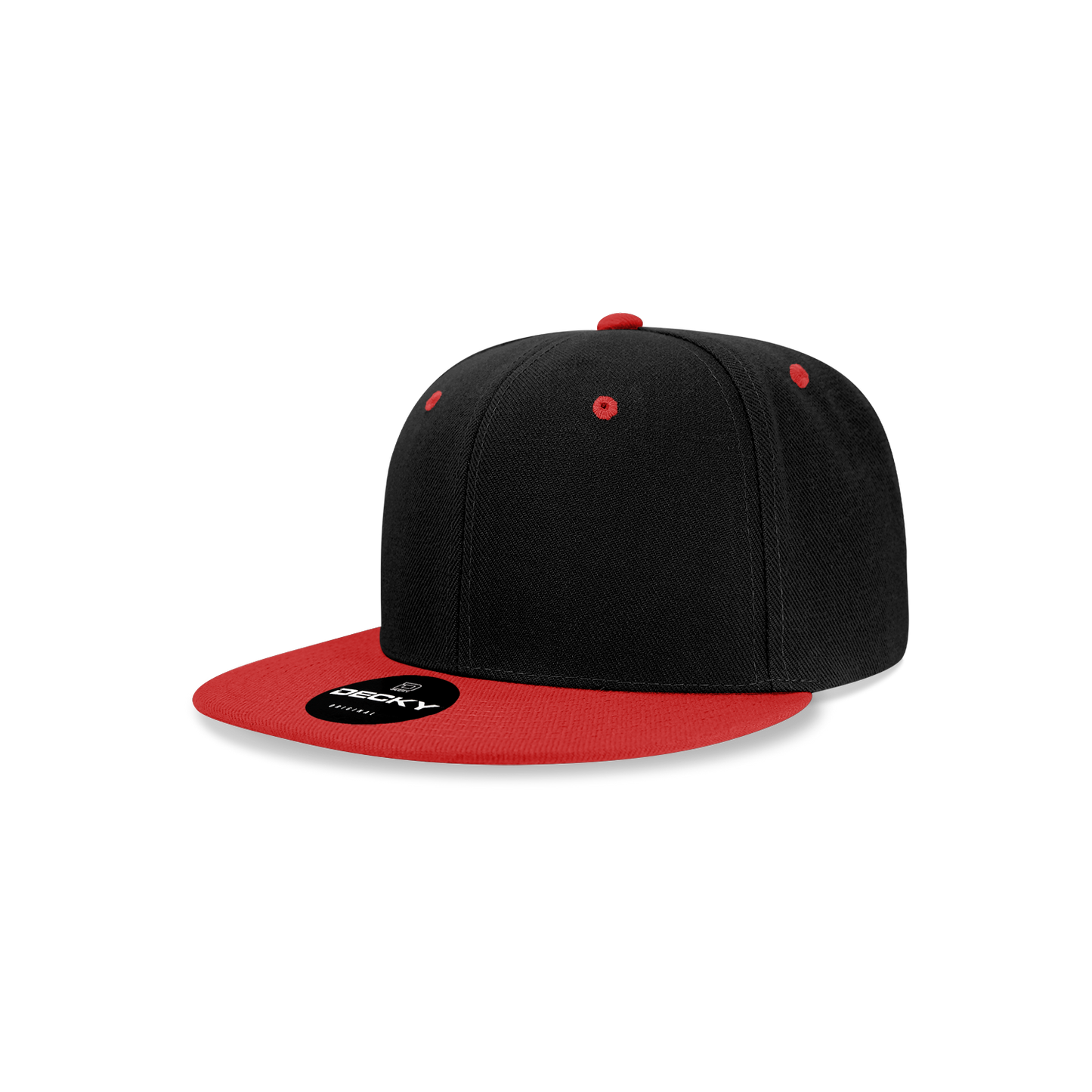 Decky 7011 Snapback Cap - 100% Polyester, Structured