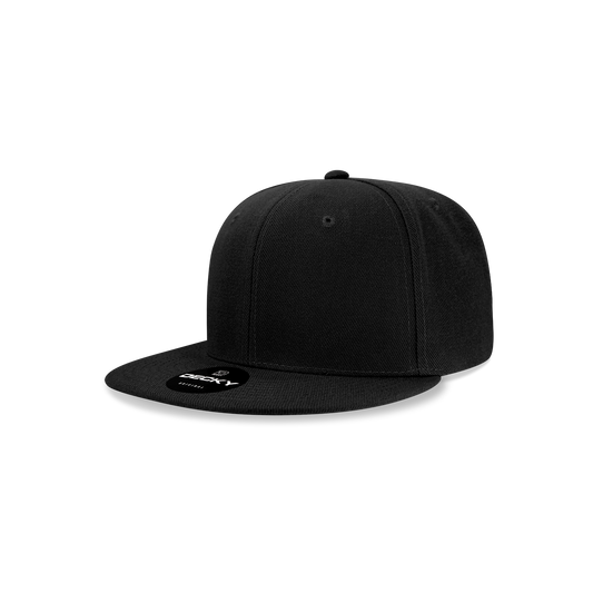 Decky 7011 Snapback Cap - 100% Polyester, Structured