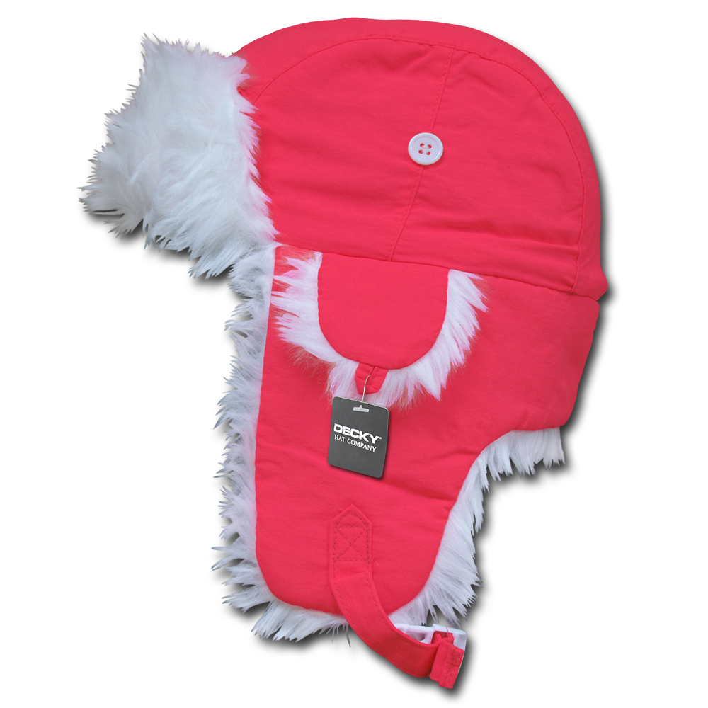 Decky 779 Neon/White Fur Aviator Hat - 100% Nylon