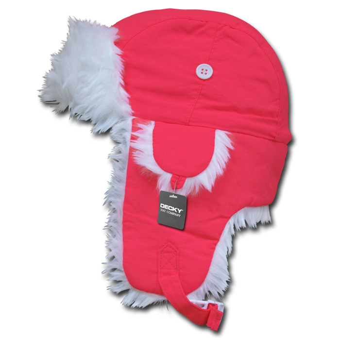 Decky 779 Neon/White Fur Aviator Hat - 100% Nylon