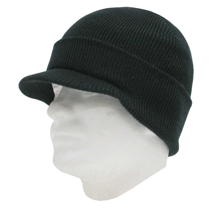 Decky 8009 Beanie Hat - 100% Acrylic, Curved Brim