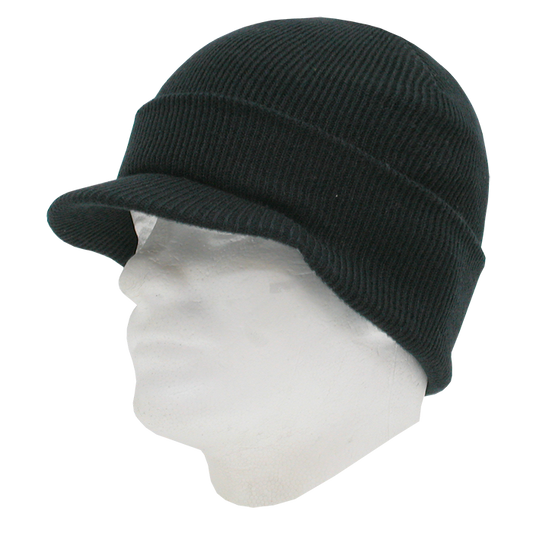 Decky 8009 Beanie Hat - 100% Acrylic, Curved Brim