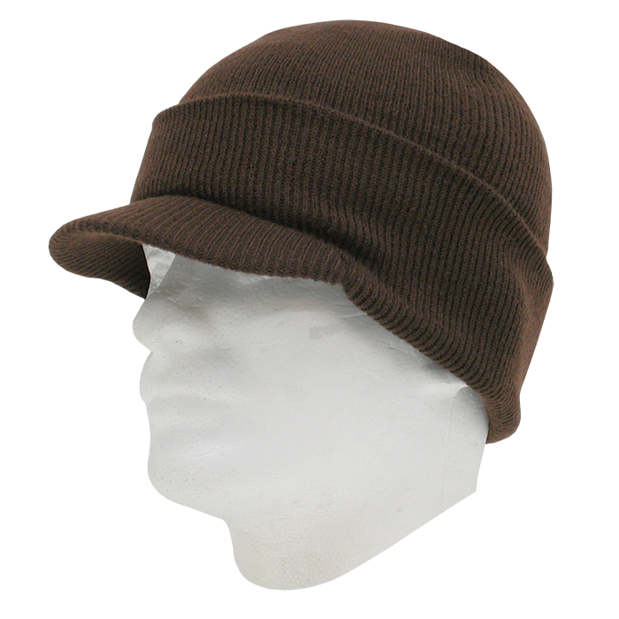 Decky 8009 Beanie Hat - 100% Acrylic, Curved Brim