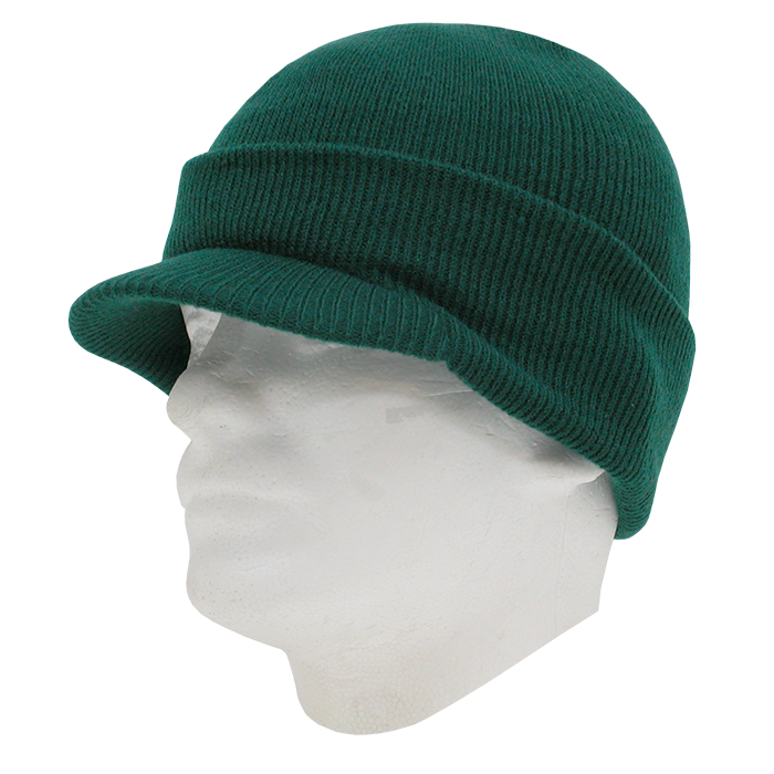 Decky 8009 Beanie Hat - 100% Acrylic, Curved Brim