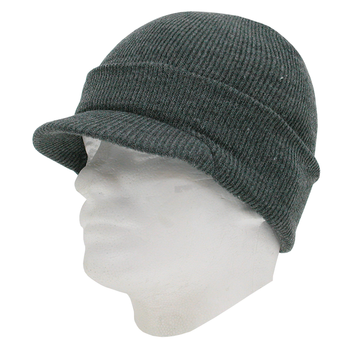 Decky 8009 Beanie Hat - 100% Acrylic, Curved Brim