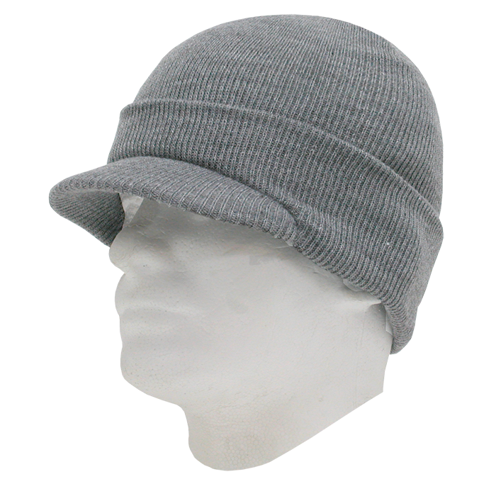 Decky 8009 Beanie Hat - 100% Acrylic, Curved Brim