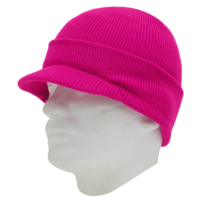 Decky 8009 Beanie Hat - 100% Acrylic, Curved Brim